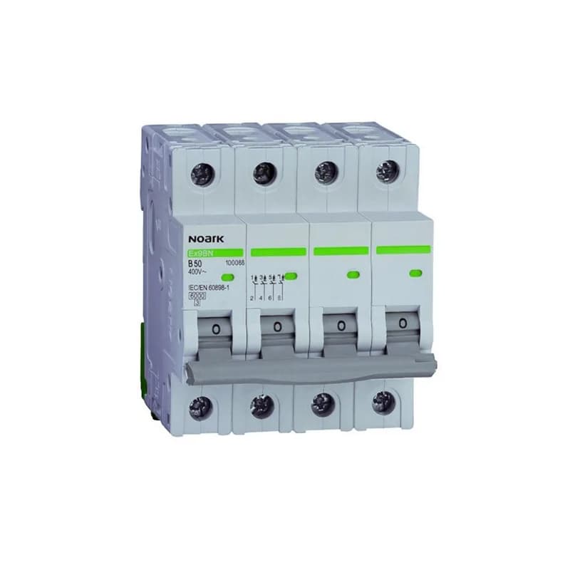 Miniature circuit breaker 6 kA, curve B, 63 A, 4-pole