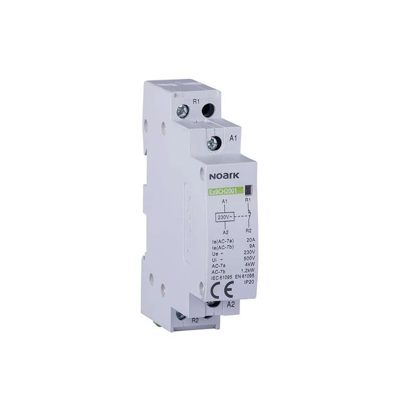 Installation contactor, 20 A, coil voltage 220230 V, 2 NO contacts