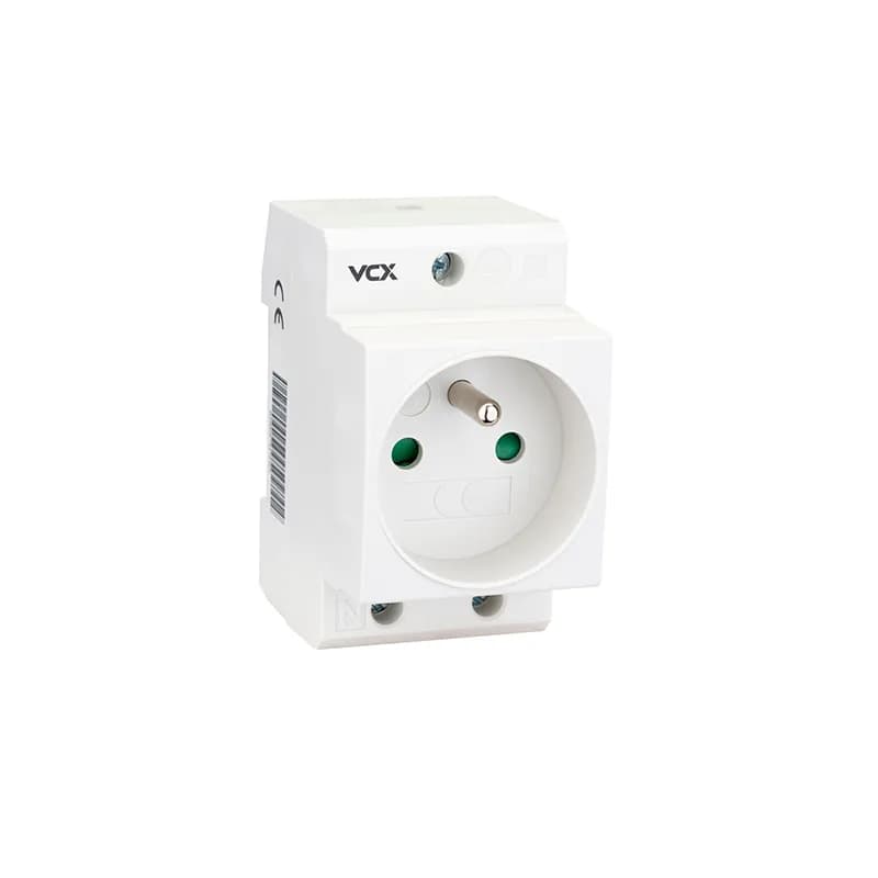 DIN Rail Service Socket with Grounding Pin
