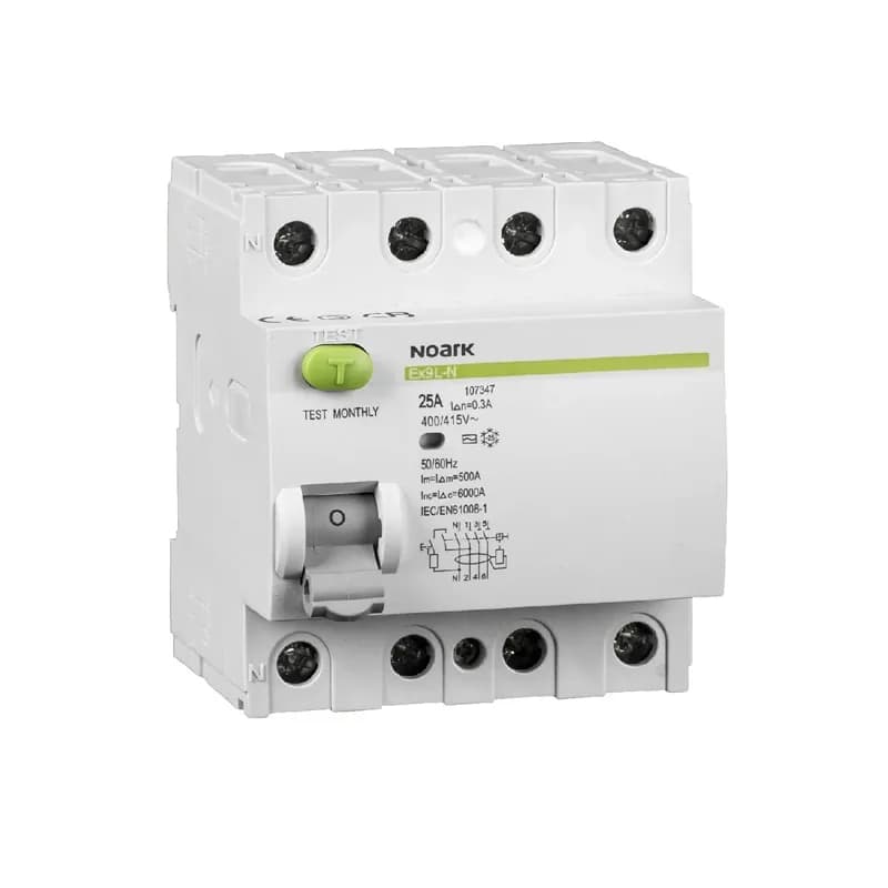 Residual current circuit breaker Icn=6kA, 4-pole, I?n=63A, In=100mA, type A