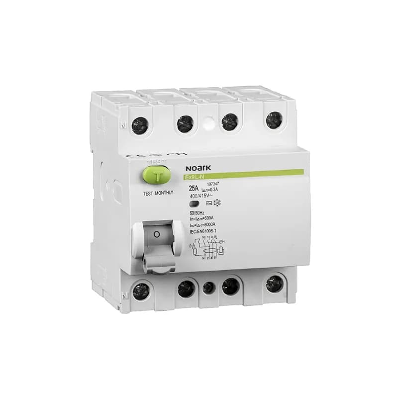 Residual current circuit breaker Icn=6kA, 4-pole, In=63A, I?n=300mA, type A