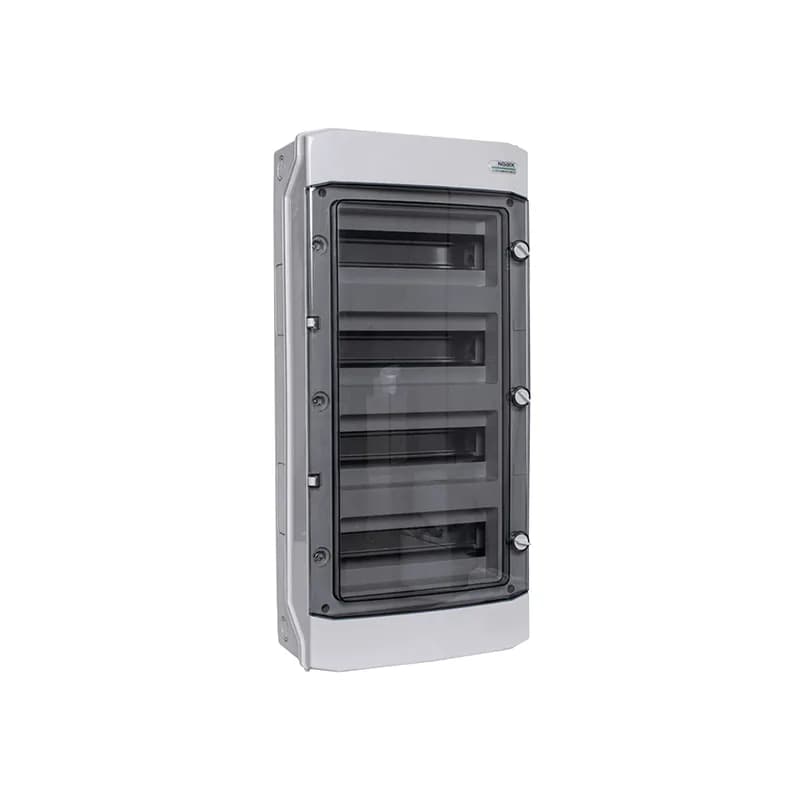 Surface-mounted plastic enclosure, IP65, 4 rows, 12 modules, 1500V DC