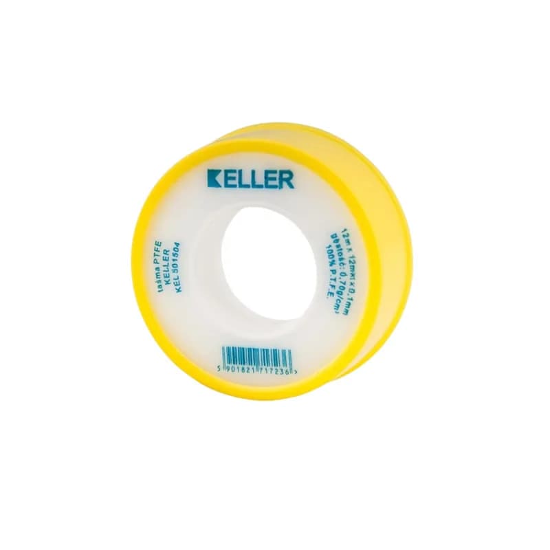 Taśma teflonowa Keller KEL 501504 12 m x 12 mm x 0,1 mm (0,70 gcm3) do gwintu 1 14