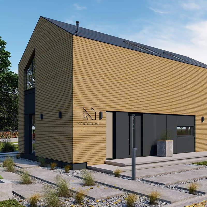 B2 Lovund - dom modułowy B2, technologia CLT, piętrowy, powierzchnia użytkowa 90.79 m2