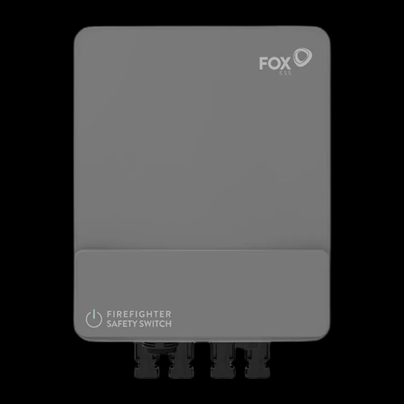 Foxess S-Box 2.0 — wyłącznik bezpieczeństwa pożarowego PV (firefighter switch)