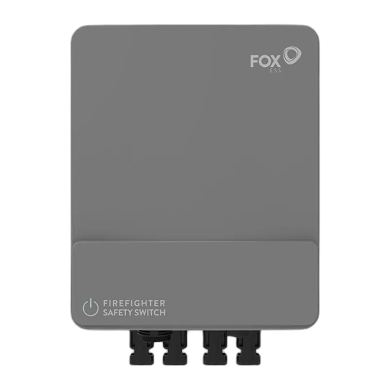 Foxess S-Box 2.0 — wyłącznik bezpieczeństwa pożarowego PV (firefighter switch)