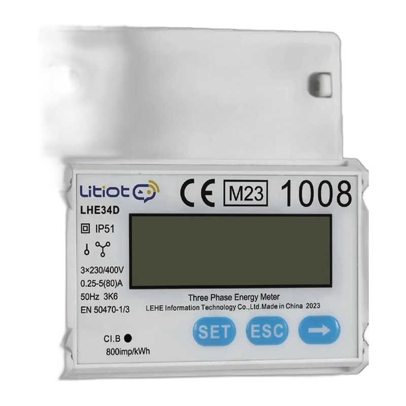 Livoltek LHE34DRR12001 — trójfazowy licznik energii na szynę DIN